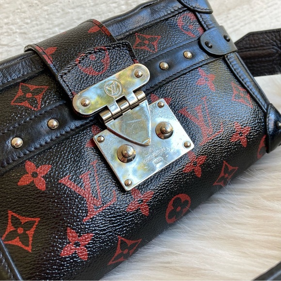 RARE | LOUIS VUITTON Monogram Petite Malle Soft MM Crossbody Handbag Red Box - Picture 7 of 16